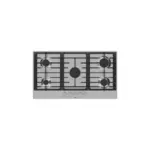 Bosch NGM3650UC 36" 300 Series Gas Cooktop with 5 Sealed Burners, 16,000 BTU Center Burner, FlameSafe Thermocouple Sensing Device and Continuous Cast Iron Grates in Stainless Steel