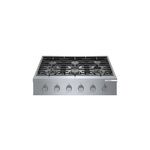 Bosch RGM8658UC 36" 800 Series Gas Rangetop with 6 Burners, Dual Flame Ring Power Burner, Dishwasher Safe Grates and Porcelain Enameled Surfaces in Stainless Steel