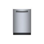 Bosch SHP9PCM5N Benchmark Series 24" Smart Benchmark Pocket Handle Dishwasher with 16 Place Settings, Smart Load 3rd Rack, Home Connect, Stainless Steel Tub, Rackmatic, PowerControl with PrecisionWash, in Stainless Steel