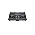 LG CBGJ3023D 30" Gas Cooktop with 5 Burners, UltraHeat 20K BTU Burner, Continuous Cast Iron Grates, EasyClean® (Black Stainless Steel)