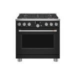 Cafe CGY366P3TD1 36" Smart Commercial Style Gas Range with 6 Burners, 6.2 cu. ft. Capacity, Precision Temperature Probe and ADA Compliant (Matte Black)