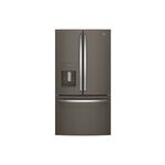 GE GFE26JMMES 36" French Door Refrigerator with 25.7 Cu. Ft. Capacity, ENERGY STAR Rated, LED Lighting and Space-Saving Icemaker (Slate)