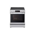 LG LSEL6335FE 30" Smart Slide-In Electric Range with 5 Elements, 6.3 cu. ft. Oven Capacity, InstaView Window, Air Fry, ProBake Convection and Self Clean in PrintProof Stainless Steel