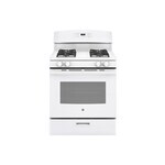 GE JGBS60DEKWW 30" Freestanding Gas Range with 4 Burners, 4.8 cu. ft. Oven Capacity and Broiler Drawer  (White)