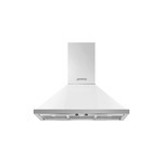 Smeg KPF36UWH 36" Portofino Wall Mount Hood with 600 CFM, LED Lighting, 3 Stainless Steel Grease Filters (White)