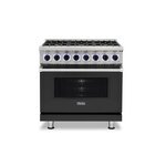 Viking VDR73626BCS 7 Series 36" Dual Fuel Range with 6 Sealed Burners (Cast Black, Natural Gas)