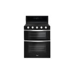 Whirlpool WGG745S0FE 30" Dual Oven Gas Range with 5 Sealed Burners, 16000 BTU Heating Power, 6 cu. ft. Total Capacity, Temperature Sensor (Black Ice)