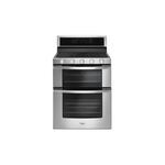 Whirlpool WGG745S0FS 30" Dual Oven Gas Range with 5 Sealed Burners, 16000 BTU Heating Power, 6 cu. ft. Total Capacity, Temperature Sensor (Stainless Steel)